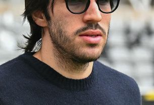 Sandro Tonali during a football match amid transfer speculation linking him with Chelsea