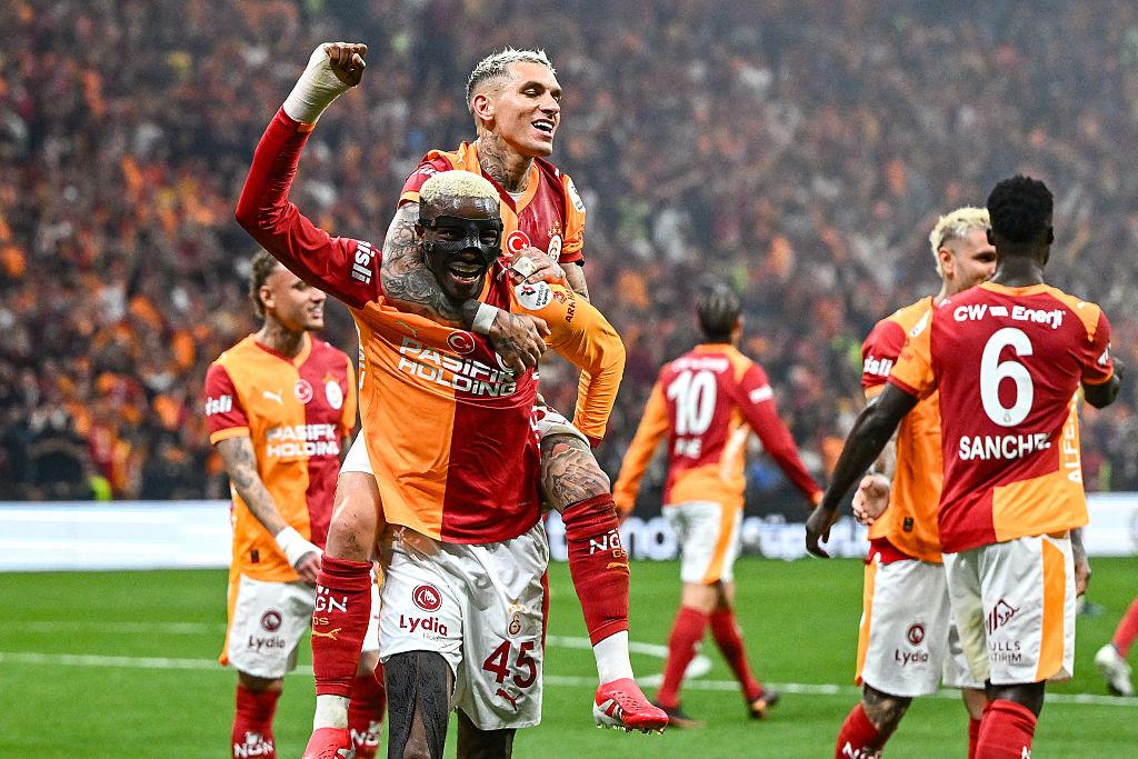 Victor Osimhen celebrating for Galatasaray amid reports he could become the club's next captain.