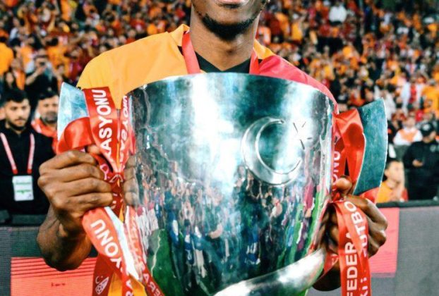 Victor Osimhen celebrating for Galatasaray amid reports he could become the club's next captain.
