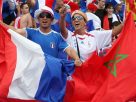 France and Morocco supporters ahead of the FIFA World Cup quarter-final as French authorities appeal for peaceful celebrations