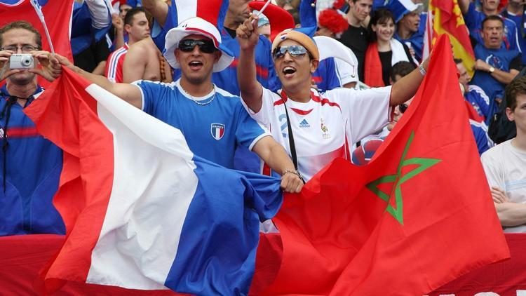 France and Morocco supporters ahead of the FIFA World Cup quarter-final as French authorities appeal for peaceful celebrations