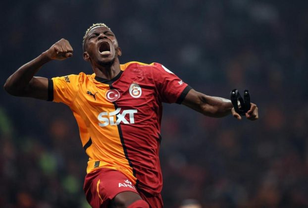 Victor Osimhen in Galatasaray colours amid reports of the club's latest transfer plans